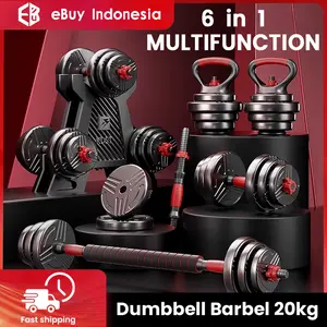 eBuy Dumbell set 20KG Barbel set Dumbel Dumbell alat olahraga rumahan