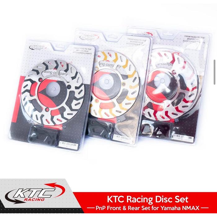Gambar DISC CAKRAM PIRINGAN DEPAN BELAKANG SET YAMAHA NMAX OLD / NMAX TURBO / ALL NEW NMAX KTC RACING - Hitam  dari Lestari Motor 2 Kota Administrasi Jakarta Barat Tokopedia