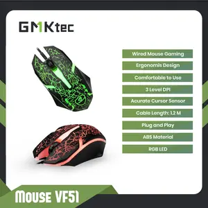 MOUSE Gaming Wired Led - Mouse kabel VF51