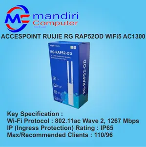 ACCESSPOINT OUTDOOR RG RAP52OD WiFi5 AC1300 DUAL BAND GIGABIT