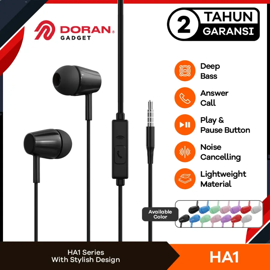 Handsfree Superbass JETE HA1 Premium Quality with Noise Cancelling