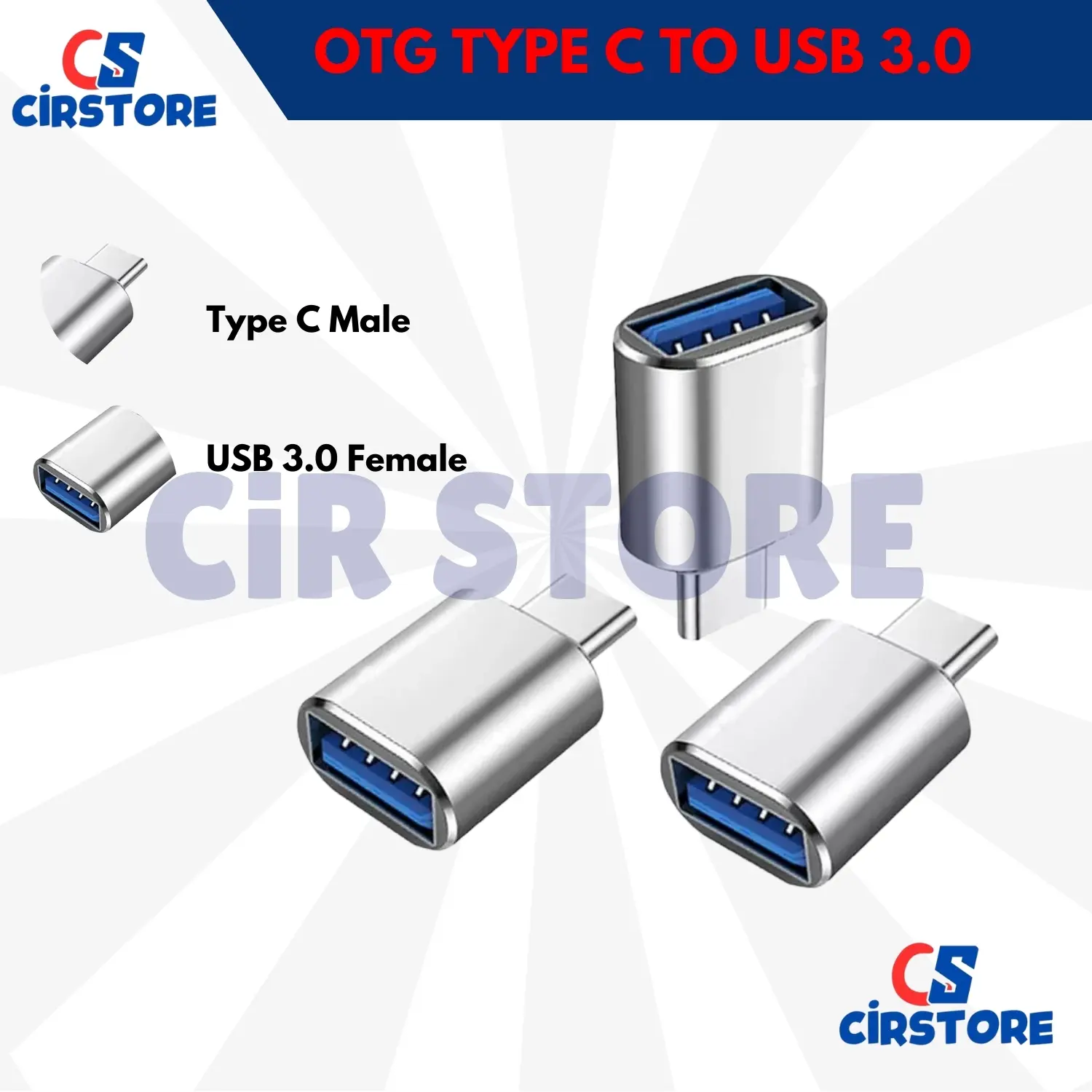 OTG Type C USB 3.0 Adapter /OTG USB 3.1 TYPE C ALUMINIUM FAST DATA