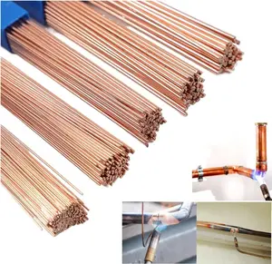 10Pcs Kawat Las Tembaga Low Temperature Welding Rod Elektroda tembaga fosfor Kawat Las Kuningan Batang Solder Elektroda Perunggu Tanpa Bubuk Solder