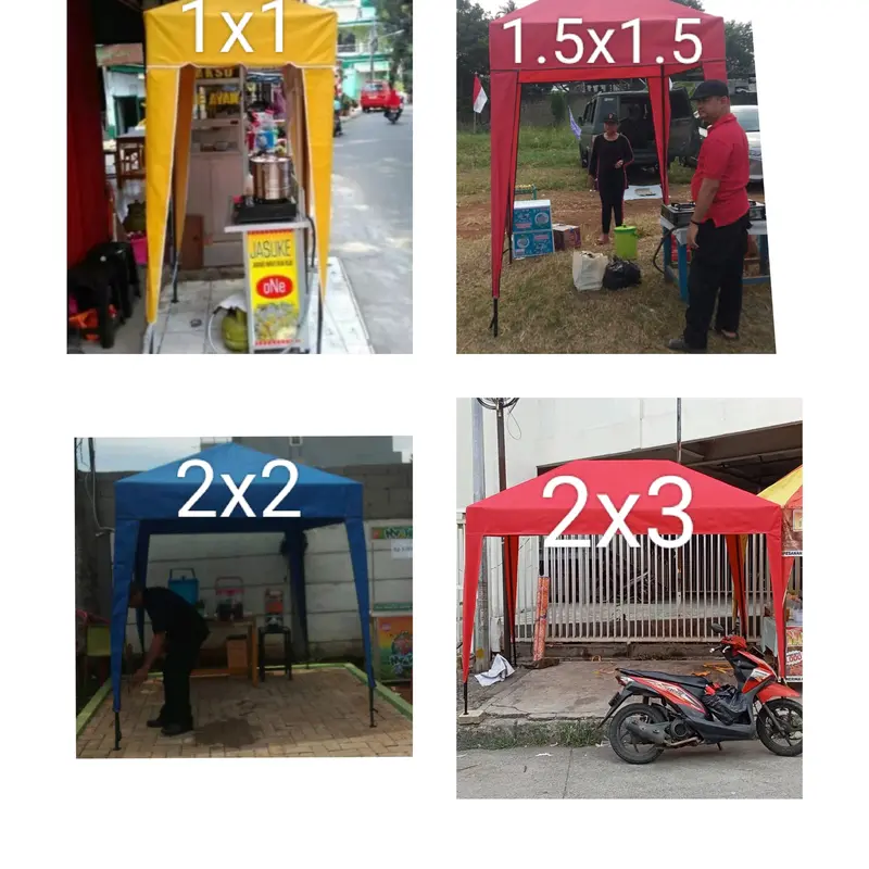 tenda bongkar pasang Tenda bazar pilih sesuai kebutuhan 1x1 1.5x1.5 2x2 2x3 semua full set tinggal rakit 0