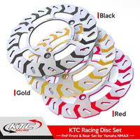 Gambar DISC CAKRAM PIRINGAN DEPAN BELAKANG SET YAMAHA NMAX OLD / NMAX TURBO / ALL NEW NMAX KTC RACING - Hitam  dari Lestari Motor 2 Kota Administrasi Jakarta Barat 3 Tokopedia