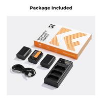 Gambar KNF Concept NP-FZ100 Battery Kit 3pc + Triple Slot Charger For Sony A7iii, A7iv, A7C, ZV-E1, FX3, FX30, A9, A6600, A6700, Alpha 9, Alpha 9S, A9S, A7R III, A7R IV, A7R V, 2280mAh Baterai K&F Concept dari Astra Foto Kota Administrasi Jakarta Pusat 4 Tokopedia