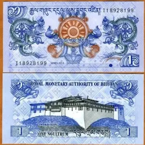 Uang bhutan 1 ngultrum 2013 gress