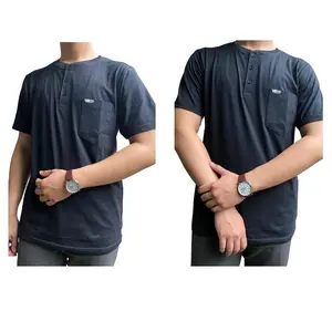 kaos kancing/kaos henley/katun combet 30s