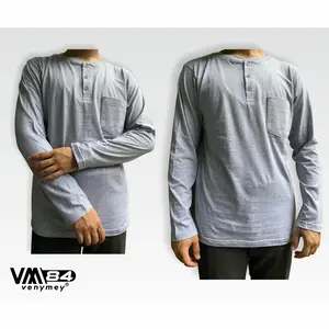 kaos henlay long sleeve/kaos kancing long sleeve/kaos catun combet 30s