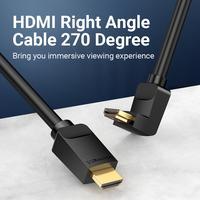 Gambar Vention Kabel HDMI 2.0 Right Angle Cable 270 Degree 4K 60Hz 3D High Speed   - AAQ - BLACK, 1.5M dari Vention By Andalan Kota Administrasi Jakarta Utara 3 Tokopedia