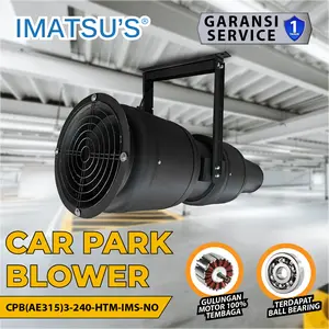 Car Park Blower 12 Inch Axial Jet Fan Basement Parking Ventilation 12" Inch 380V 3 Phase 550W