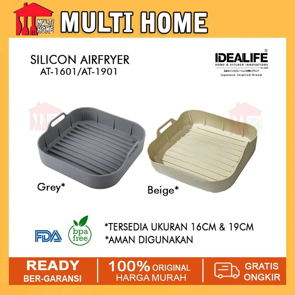 IDEALIFE Air Fryer Silicone - Basket Keranjang Baskom Air Fryer Silikon