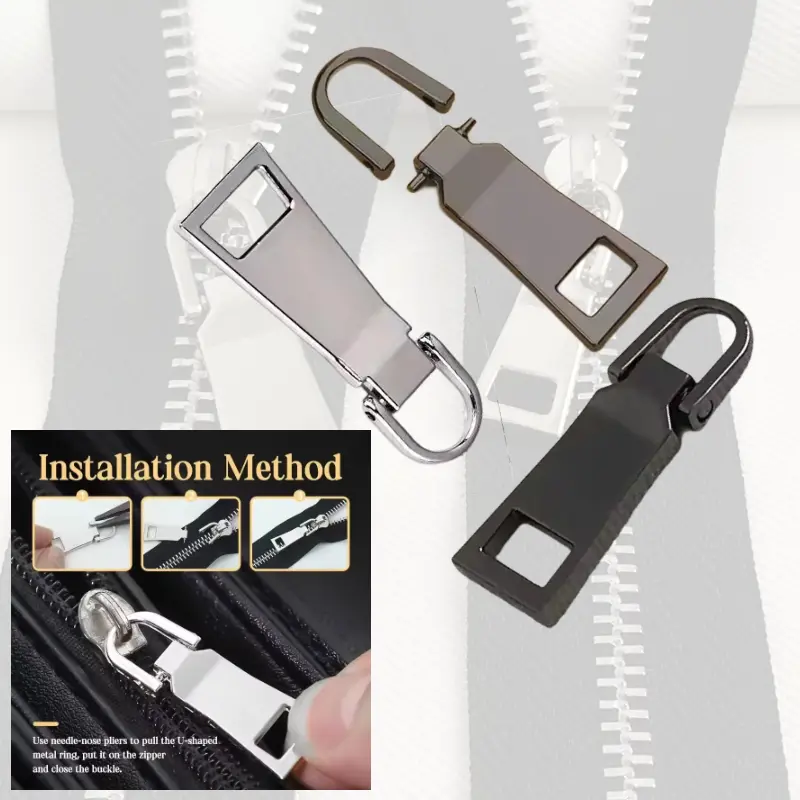 KALAX Kepala Ritsleting Jaket Tas Koper Celana Kaitan Resleting Universal Pengganti Zipper Head
