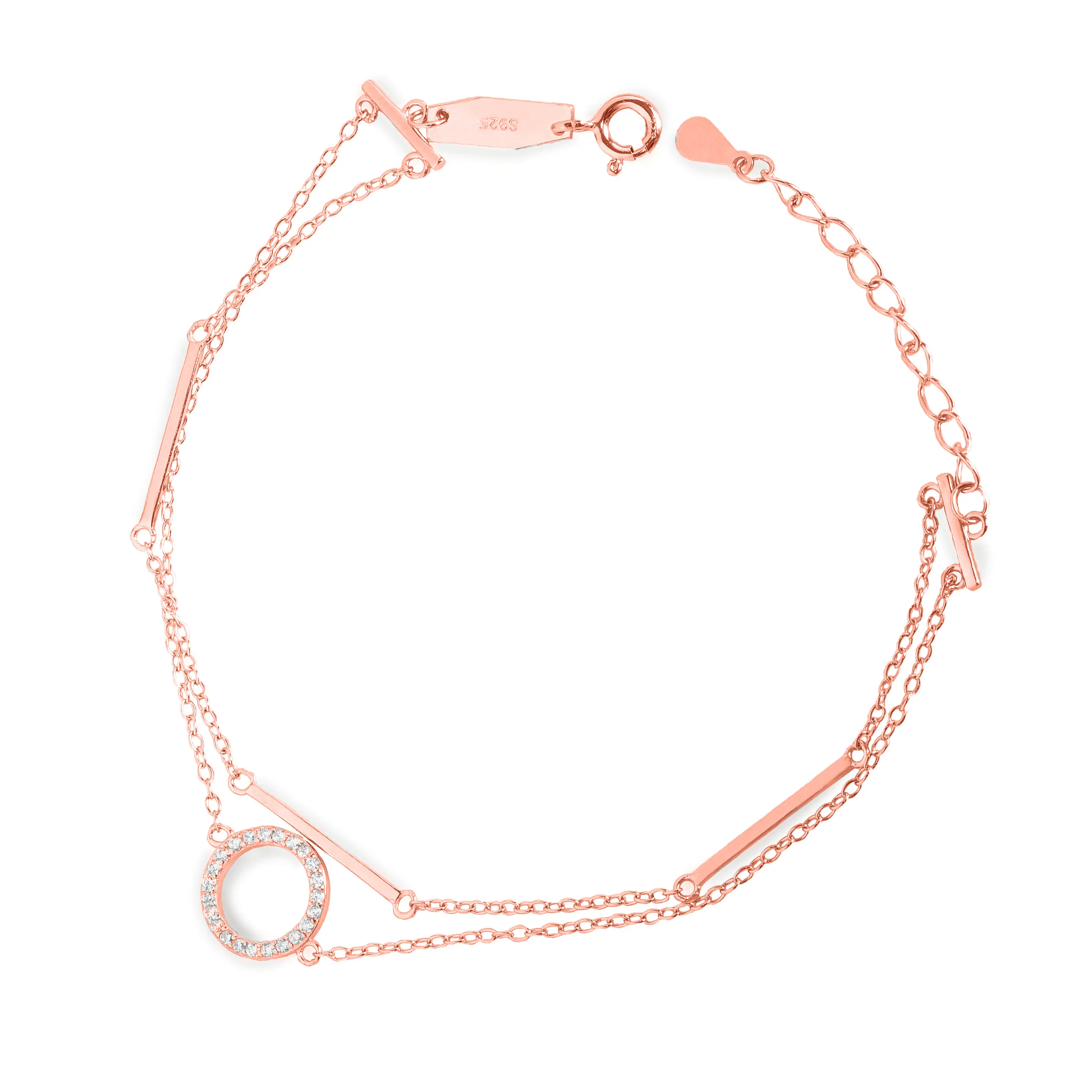 Dear Me - Lily Bracelet (925 Sterling Silver, Gold Plating & Crystals)