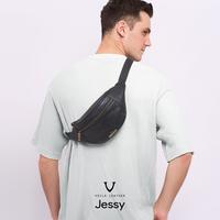 Gambar Waist Bag Tas Pinggang Kulit Asli Voila Jessy - Black dari Voila Leather Kota Administrasi Jakarta Pusat 1 Tokopedia