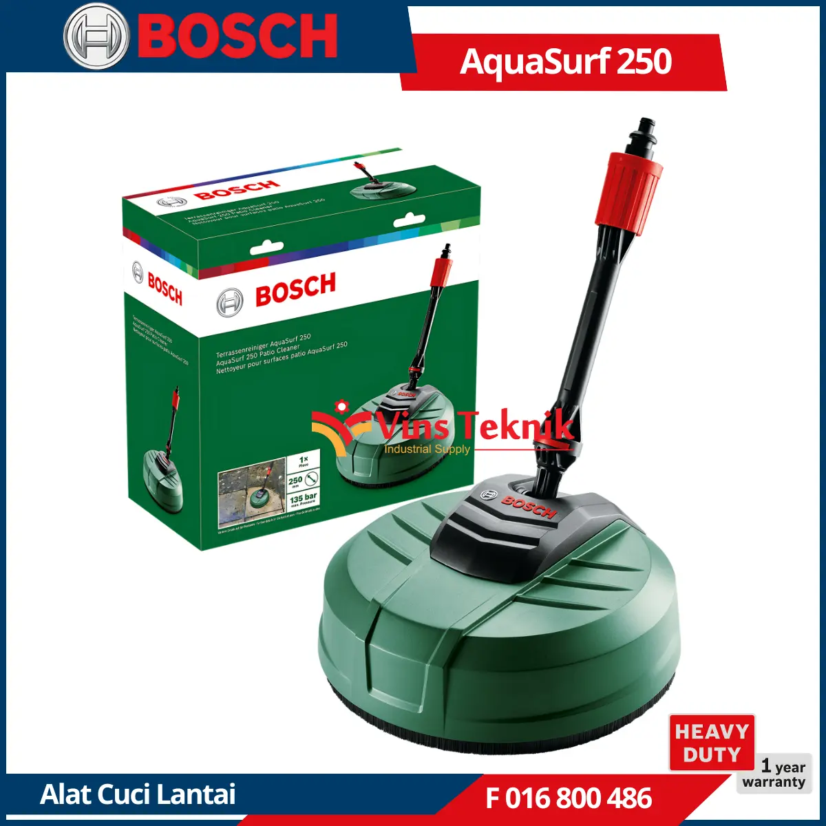 BOSCH AquaSurf 250 Patio Cleaner Alat Cuci Lantai
