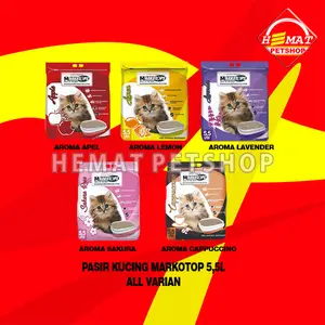 Pasir Kucing Markotops 5.5litter Markotop Litter Gumpal Clumping Wangi