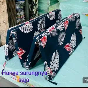 sarung kasur busa lipat 4 tebal 5 cm terbaru terlengkap terlaris motif kekinian -pakai resleting