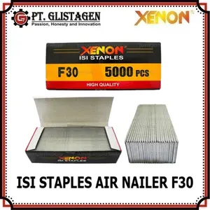Isi Paku Tembak F30 Refill Mesin Staples Mata Paku Tembak Lurus Air Nailer Nail Gun Stapler Angin F30 XENON