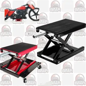 Premium Paddock Tengah Harley Roda Table Lift Garasi Halaman Rumah Roda Motor Depan Belakang - Front and Rear Lock dan Bisa di Geser Discover
