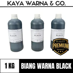 Biang Warna BLACK Pigmen Tinta Sablon Waterbase Ink KAYA WARNA & CO. (1kg)