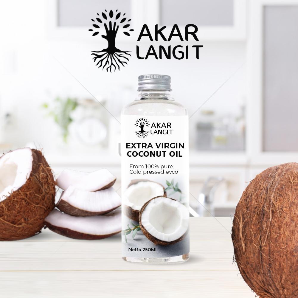 Extra Virgin Coconut Oil VCO 500ml AKARLANGIT- Minyak Kelapa Murni