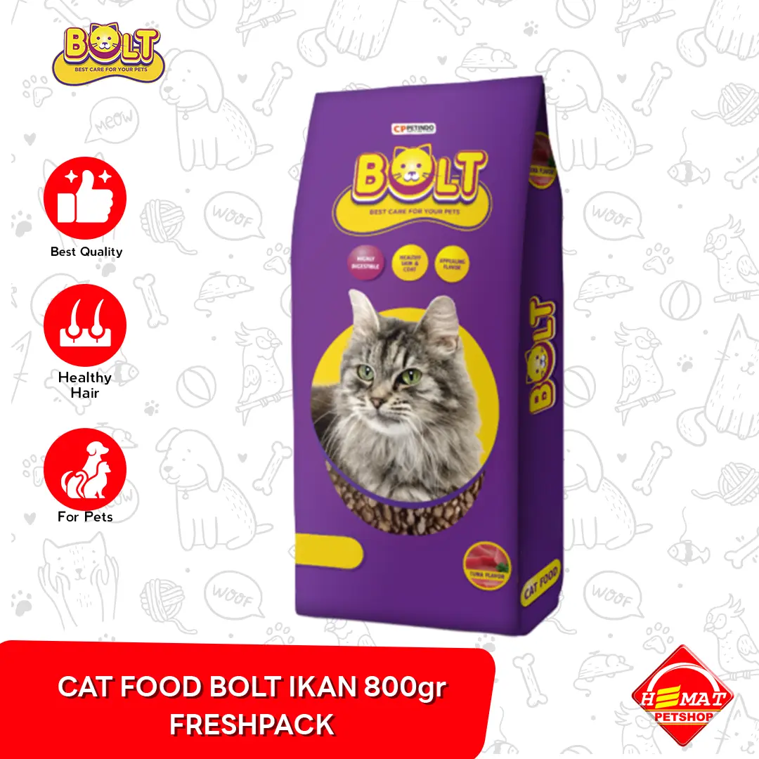 Bolt Makanan Kucing Dewasa Adult Repack Tuna Ikan Repack Murah