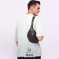 Gambar Waist Bag Tas Pinggang Kulit Asli Voila Jessy - Black dari Voila Leather Kota Administrasi Jakarta Pusat 4 Tokopedia
