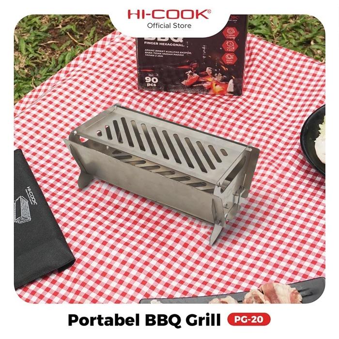 Gambar Hi-Cook Portable BBQ Grill Knockdown Kecil 20 x10 | Alat BBQ Portable dari Hi Cook Indonesia Kota Administrasi Jakarta Barat Tokopedia