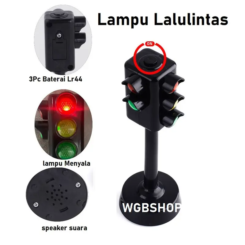 Lampu mainan Lalu lintas , Lampu Traffic , Lampu Merah Mainan Edukasi 5