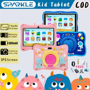 8inch 7inch Kid Tablet Belajar Edukasi Anak (4GB/128GB) (Layar IPS/HD) Bluetooth Kamera Wifi Biru Pink Game