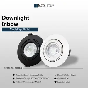 Lampu sorot Plafon 7 Watt downlight LED 7 Watt lampu plafon inbow