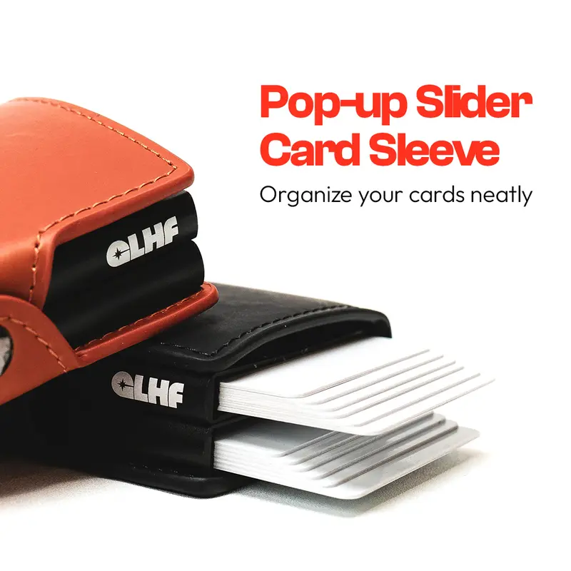 CLASSIC RFID Leather Pop Up Card Case Wallet by GLHF Studio 1