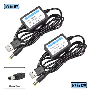 Kabel Step Up USB Konverter 5V to 9V / 12V DC Power Boost Cable Adaptor Komputer Laptop