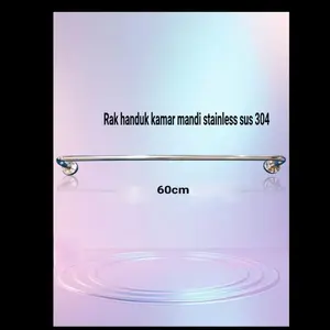 gantungan handuk / rak handuk 1 baris stainless steel