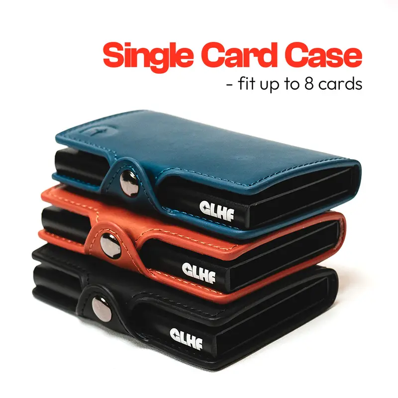 CLASSIC RFID Leather Pop Up Card Case Wallet by GLHF Studio 2