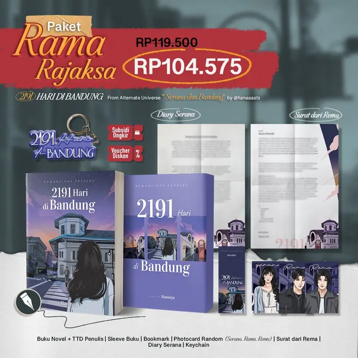 Gambar Buku Novel - 2191 Hari Di Bandung - Hanasya - Romancious - Bumifiksi - Serana ghenatta dari bumifiksijakarta Jakarta Selatan 5 Tokopedia