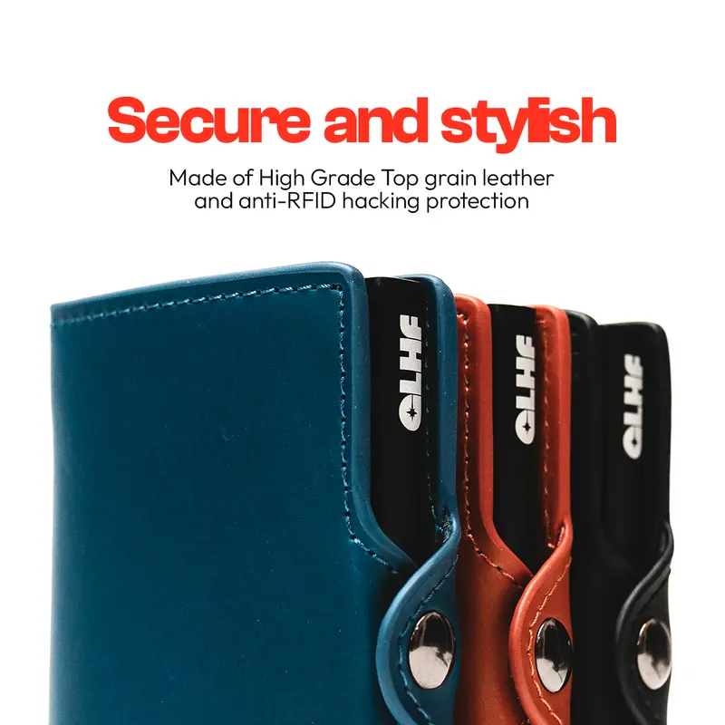 CLASSIC RFID Leather Pop Up Card Case Wallet by GLHF Studio 4
