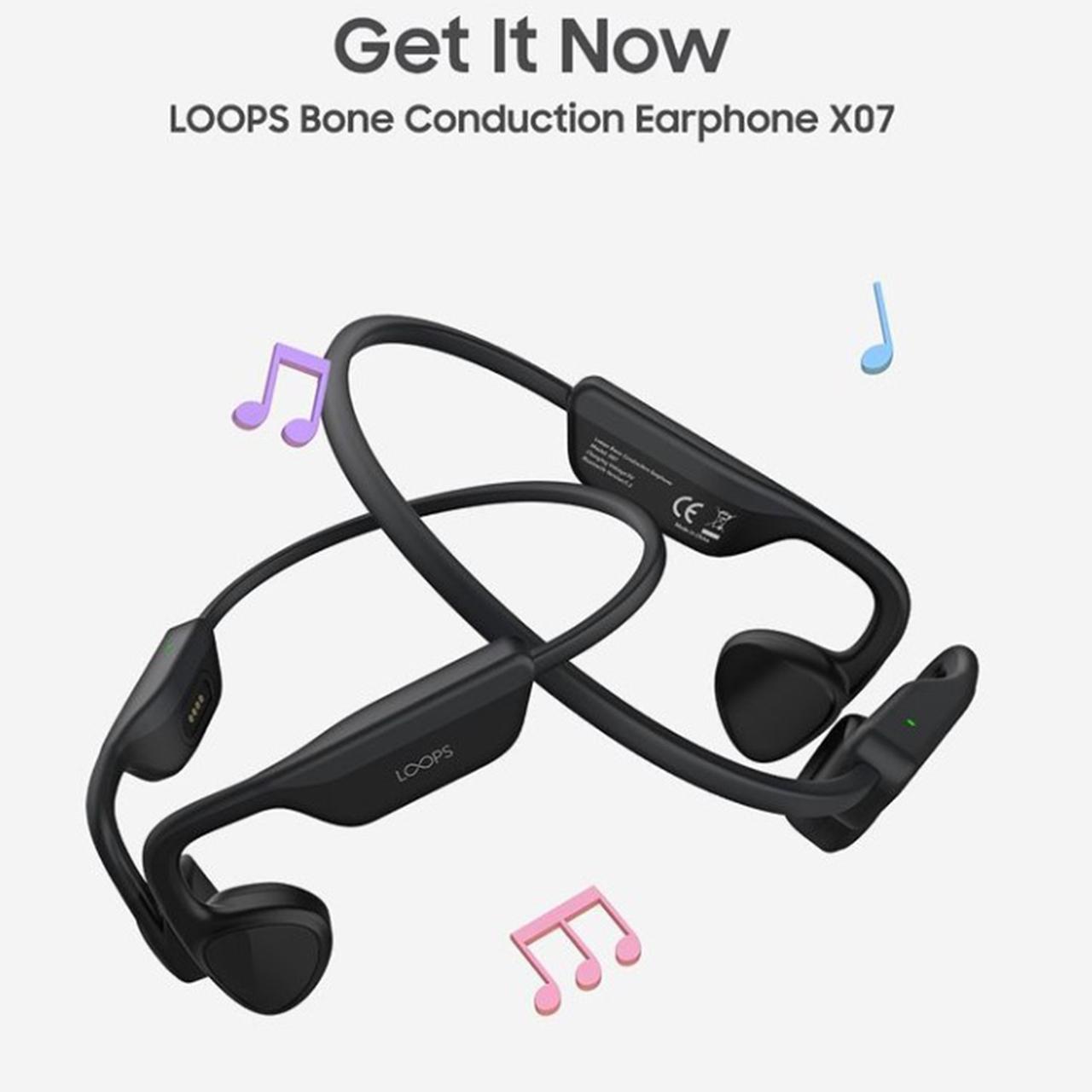 Loops Earphone Bone Conduction X07 - Black (Garansi TAM 12 Bulan)