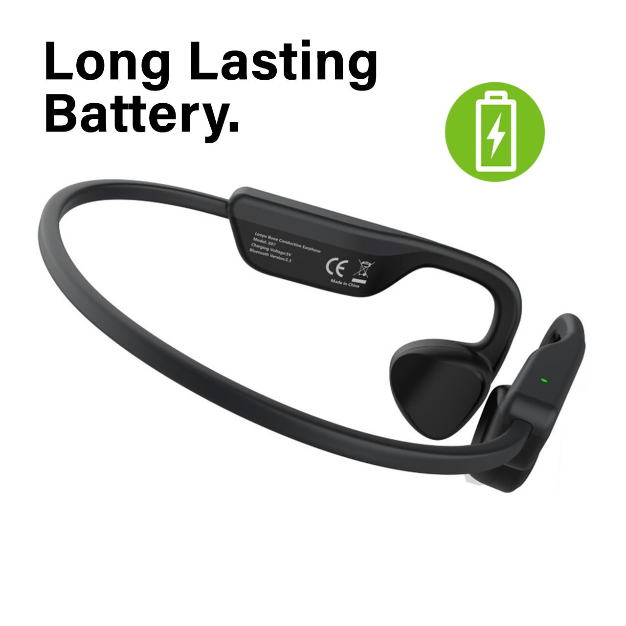 Loops Earphone Bone Conduction X07 - Black (Garansi TAM 12 Bulan)