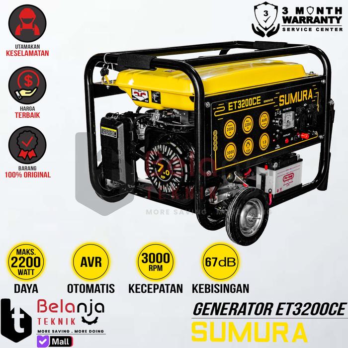 Gambar SUMURA ET 3200 CE Generator Set 2000 WATT Genset ET 3200CE TERMURAH dari Belanja Teknik Kota Bogor Tokopedia