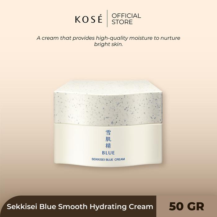 Gambar KOSE SEKKISEI BLUE Smooth Hydrating Cream - 50 GR dari Sekkisei by KOSE Kota Administrasi Jakarta Pusat Tokopedia