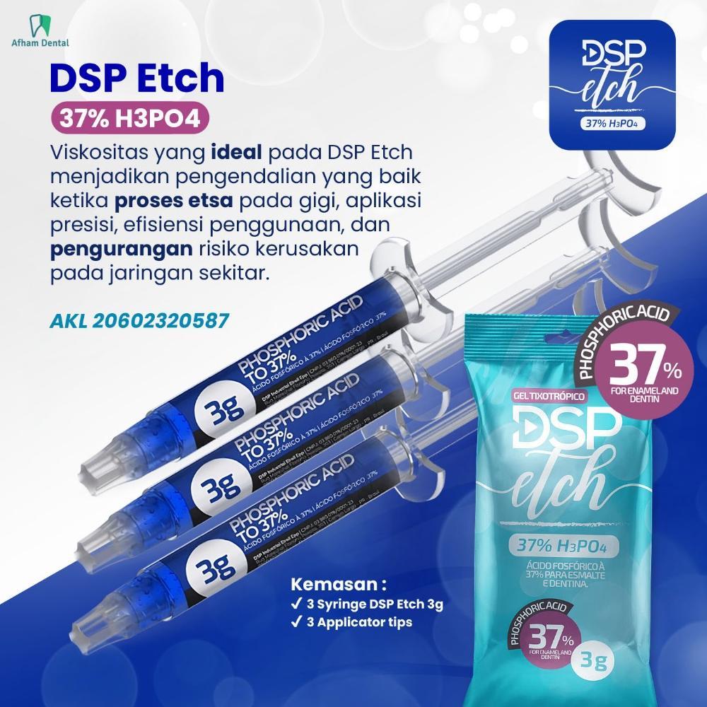 Dental Etching Gel Gigi Dsp Etch Registrasi Akl / Etsa Etcha / Any Etch / Afham Dental - 1 Syringe