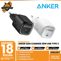 Gambar ANKER GAN CHARGER 25W USB TYPE C PD PPS 20W FAST CHARGING - A2656 - Hitam dari GGSTORESBY Kota Surabaya 1 Tokopedia