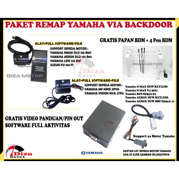 TERMURAH PAKET 3 In 1 REMAP YAMAHA VIA BACKDOOR LENGKAP 3 MODUL REMAP YAMAHA SUPPORT BANYAK SEPEDA MOTOR YAMAHA BANYAK BONUS SOFTWARE FULL AKTIVITAS DAN GRATIS PAPAN BDM+4PEN BDM. 1
