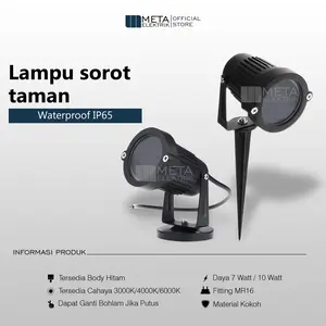 Lampu sorot led taman tancap 7 Watt lampu halaman outdoor waterproof