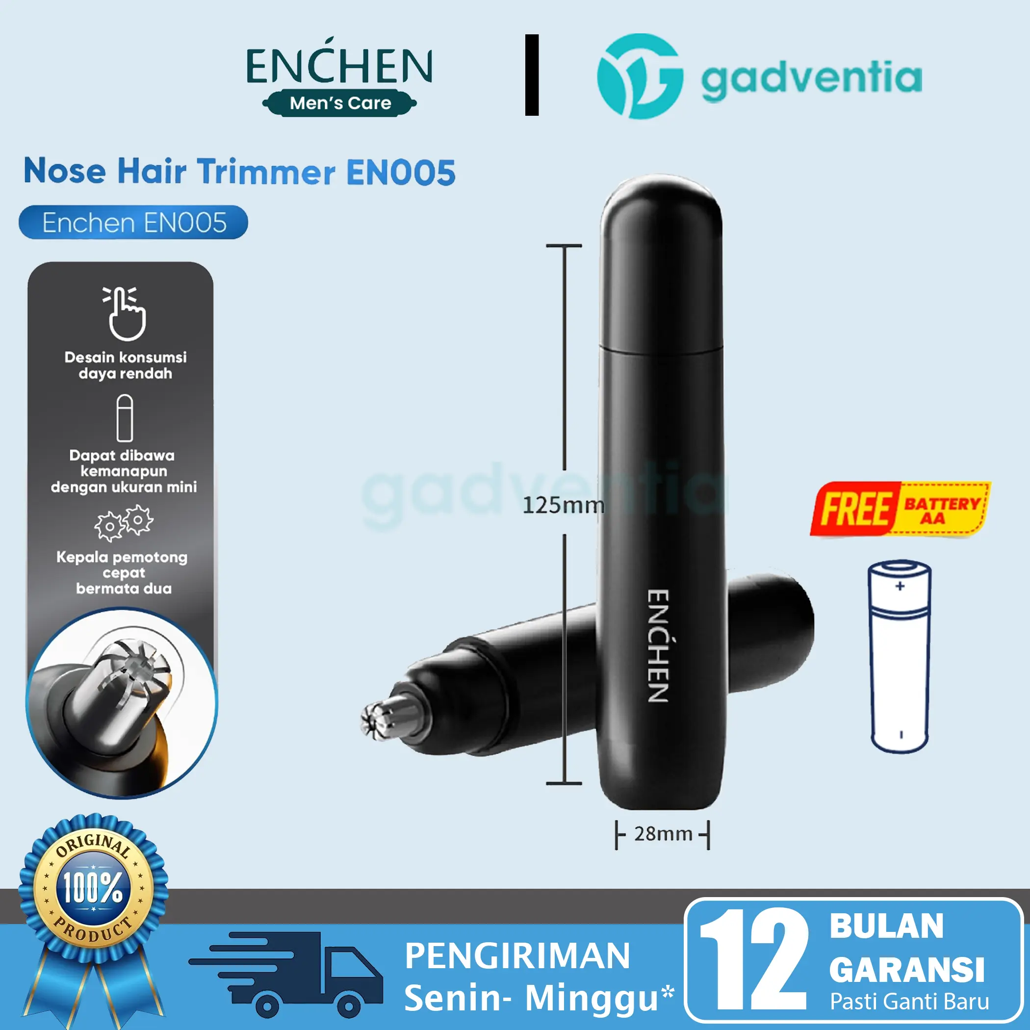 ENCHEN EN005 Electric Shaving Hair Alat Cukur Bulu Hidung Portable
