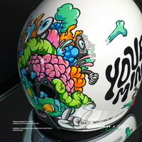 Gambar KREMLIN X MARZANO - Helm Retro Chapter.02 Collaboration - ALIENOID - XL dari Kremlin Clothing Kota Bandung 3 Tokopedia