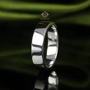Cincin Pria Palladium Original | Perak 950 & Emas Putih | Cincin Cowok Laki-Laki SAN950 P347