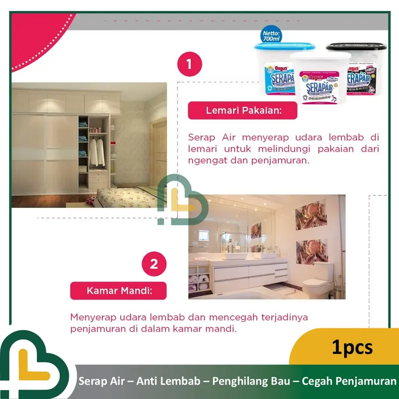Bagus Serap Air Dehumidifier Box Penyerap Udara Lembab Bau Cegah Ngengat Penjamuran 700ml 3